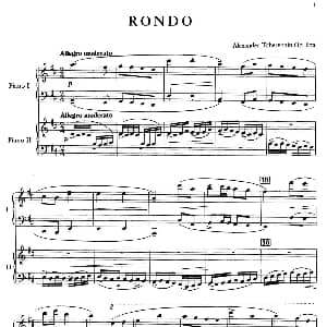 Rondo in D Major Op.87a 钢琴谱 亚历山大 齐尔品 Alexander Tcherepnin