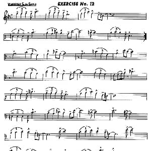 萨克斯谱 | Basic Jazz Conception for saxophone EXERCISE No.12 Lennie Niehaus