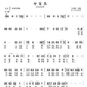 野菊花_民歌简谱_词曲:李树林 李树林