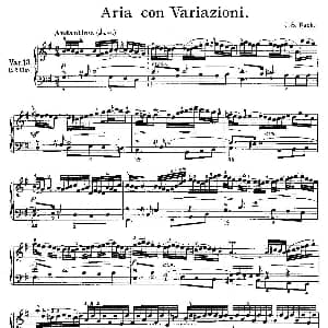 Aria con Variazioni 之13 钢琴谱 J.S.Bach