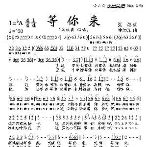 等你来_歌曲简谱_词曲:张藜 徐沛东