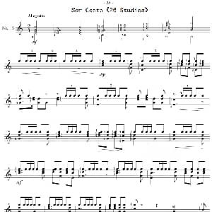 Sor Coste 26 Studies 吉他谱