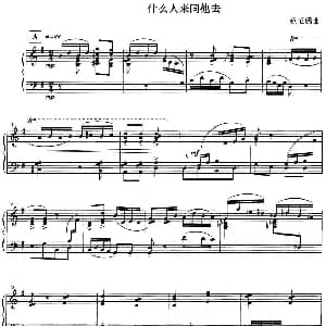 什么人来同他去 钢琴谱 姚恒璐