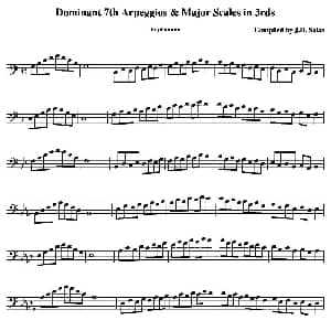 Dom. 7th Arp. & Major Scales in 3rds Euphonium 上低音号练习教材选曲