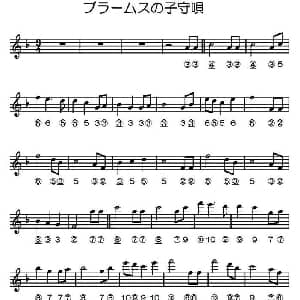 口琴谱 | ブラームスの子守呗