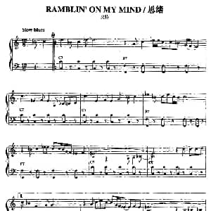 手风琴谱 | 思绪 皮特