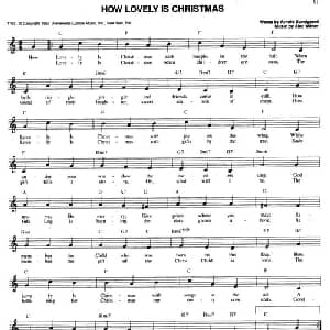 HOW LOVELY IS CHRISTMAS_外国歌谱