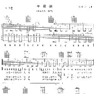 午夜剧 吉他谱 青蛙乐队 杨世云 杨世云