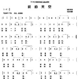 爱的天空_通俗唱法乐谱_词曲:胡泽民 侯基明