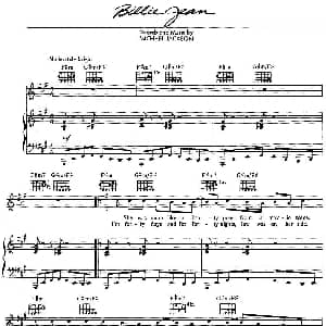 Billie Jean 钢琴谱 Jackson Jackson