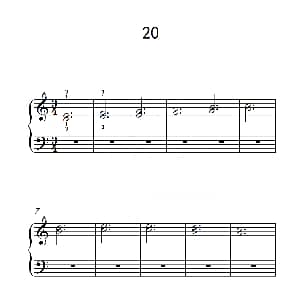 双音练习 20 钢琴谱
