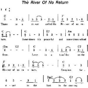 The River Of No Return 美国 _外国歌谱