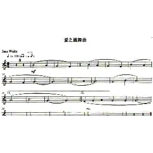 长笛曲谱 | 爱之圆舞曲