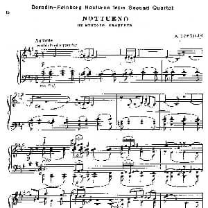 夜曲 钢琴谱 亚历山大 波菲里耶维奇 鲍罗丁 Alexander Porphyrievitch Borodin