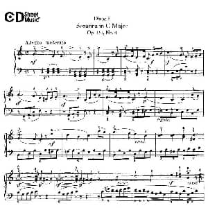 4 Piano Sonatinas 钢琴谱 安东 狄亚贝利