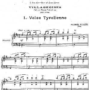 Villageoises 钢琴谱 弗朗西斯 普朗克