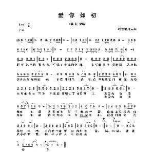爱你如初_歌曲简谱_词曲:轻云望月 轻云望月