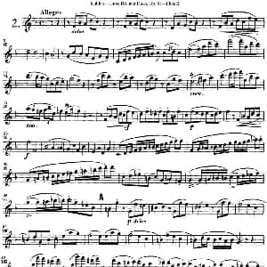 长笛曲谱 | 库劳长笛二重奏练习三段OP.81 Flute 2 NO.2 Kuhlau 库劳