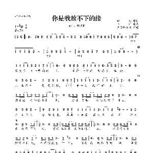 你是我放不下的缘_歌曲简谱_词曲:静儿 天浩