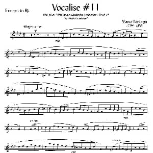 Bordogni Vocalise #11 小号 Marco Bordogni