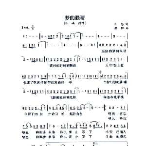 梦的眼睛_通俗唱法乐谱_词曲:韦恩 捞仔