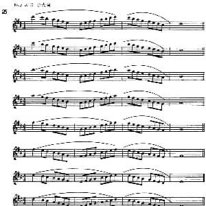 萨克斯谱 | 萨克斯演奏教程第一节 大调音阶 守调变奏P21—40