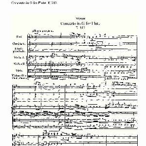 长笛曲谱 | Concerto in G for Flute, K.313 G调长笛协奏曲, K.313