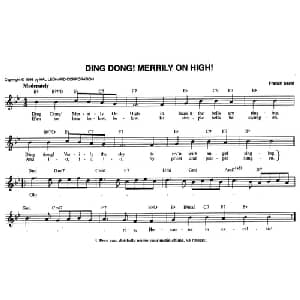 THE ULTIMATE CHRISTMAS FAKE BOOK:47.DING DONG! MERRILY ON HIGH!_外国歌谱