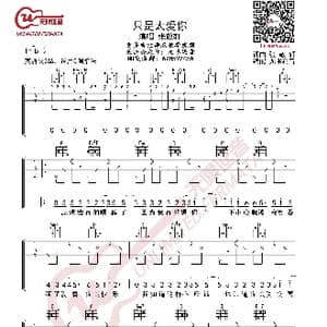 张敬轩 只是太爱你 吉他谱 G调指法_歌曲简谱_词曲:张敬轩 张敬轩