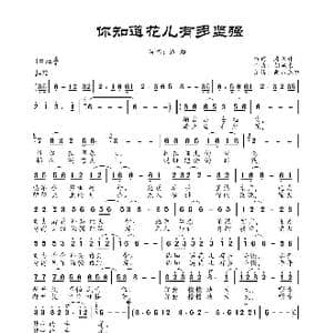 你知道花儿有多坚强_歌曲简谱_词曲:唐跃升 胡旭东