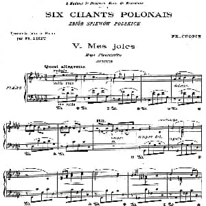 6 Chants Polonais S.480 钢琴谱 弗兰茨 李斯特