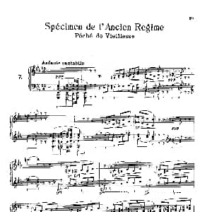 Specimen de l'Ancien Régime 钢琴谱 吉奥阿基诺 罗西尼