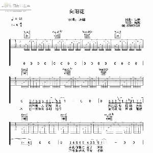 向阳花 吉他谱 汪峰 汪峰 汪峰
