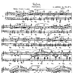 valse Op.70, No.1 钢琴谱 肖邦