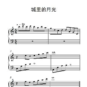 城里的月光 钢琴谱