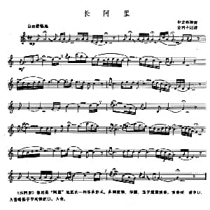 长阿里 短箫 五线谱 金利子记谱