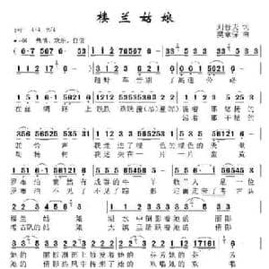 楼兰姑娘_民歌简谱_词曲:刘劲夫 樊章保