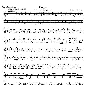 萨克斯谱 | Tango 四重奏次中音萨克斯分谱