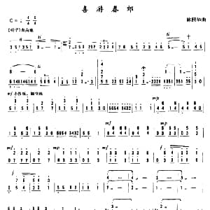 扬琴谱 | 喜游春郊 梁多平