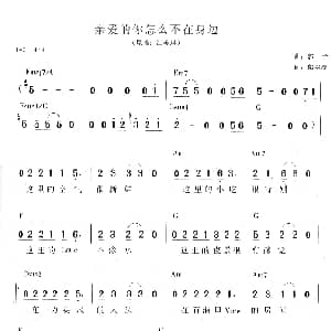 亲爱的你怎么不在身边 吉他谱 江美琪 郭子 邬裕康