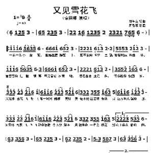 又见雪花飞_歌曲简谱_词曲:刘海东 刘海东