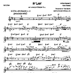 萨克斯谱 | At Last 中音萨克斯