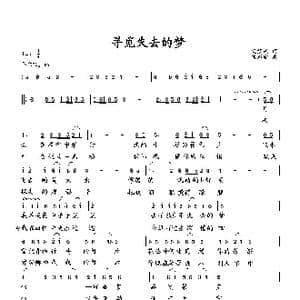 寻觅失去的梦_歌曲简谱_词曲:梁经庆 向邦瑜