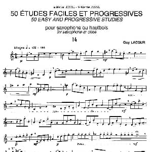 萨克斯谱 | Guy Lacour 50 首萨克斯练习曲之14 Guy Lacour