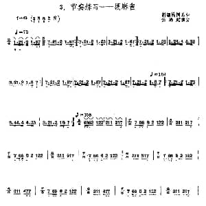 琵琶谱 | 黑麻雀 琵琶节奏练习曲 新疆民间乐曲 任鸿翔编订
