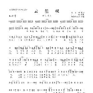 ​云笙叹_歌曲简谱_词曲:敏§旋 乱红