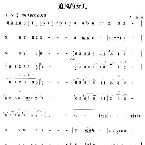 笛子谱 | 追风的女儿