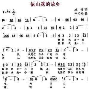 佤山我的故乡_民歌简谱_词曲:咸锴 李柏松