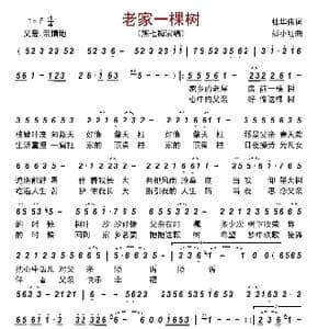 老家一棵树_歌曲简谱_词曲:杜华伟 彭小红