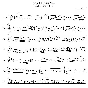 小提琴谱 | Neue Pizzicato Polka Op.449 新拨弦波尔卡 第一把位 Johann Strauss 斯特劳斯